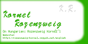 kornel rozenzweig business card